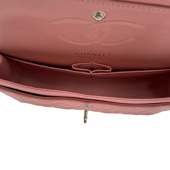 ✨$7800✨ Chanel Pink Caviar Double Flap Shoulder Bag - Picture 5 of 11